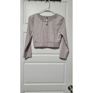Victoria's Secret Victoria Sport Long Sleeve‎ Logo Crop Top Fitted size Small